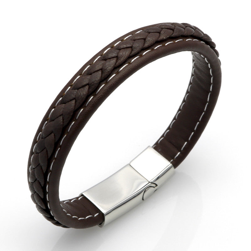Braided Brown Leather