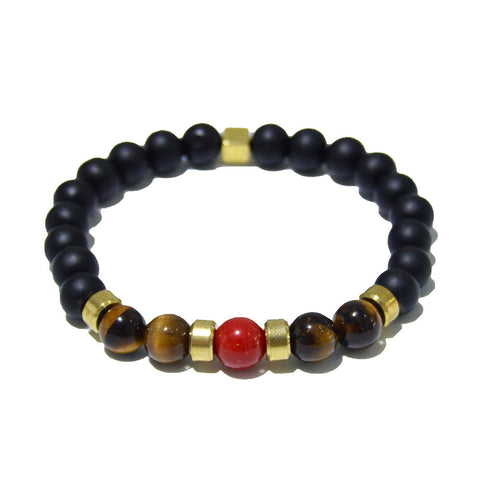 Onyx Tiger Eye and Red Coral