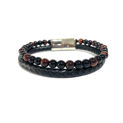 The Double- Red Tigers Eye & Onyx