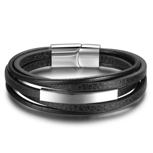 Multi Strap Leather Bracelet